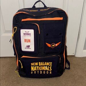 New Balance Nationals Outdoor 2022 Black and Orange Backpack